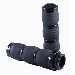 Avon Grips Black Anodized Air Cushion Hand Grips for Harley Cable Control