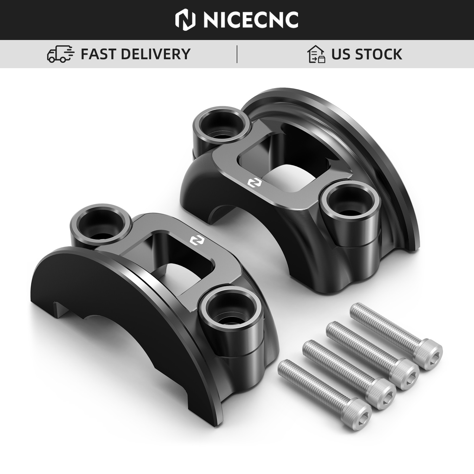 Brake Clutch Perch Half 1″ Handlebar Clamps Pair For Harley Street Glide FLHXS