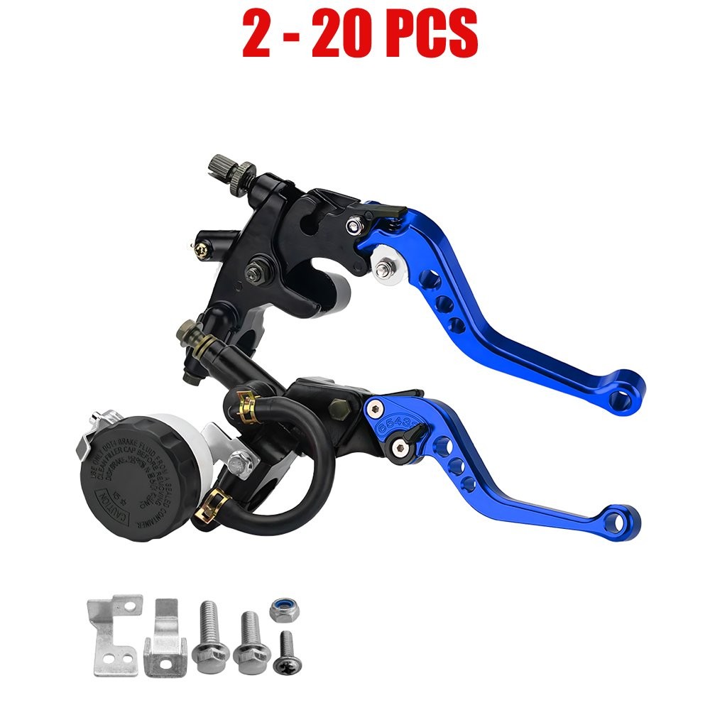 2-20X Blue For Yamaha BMW Honda Suzuki Adjustable Brake Clutch Levers 7/8″ 22mm