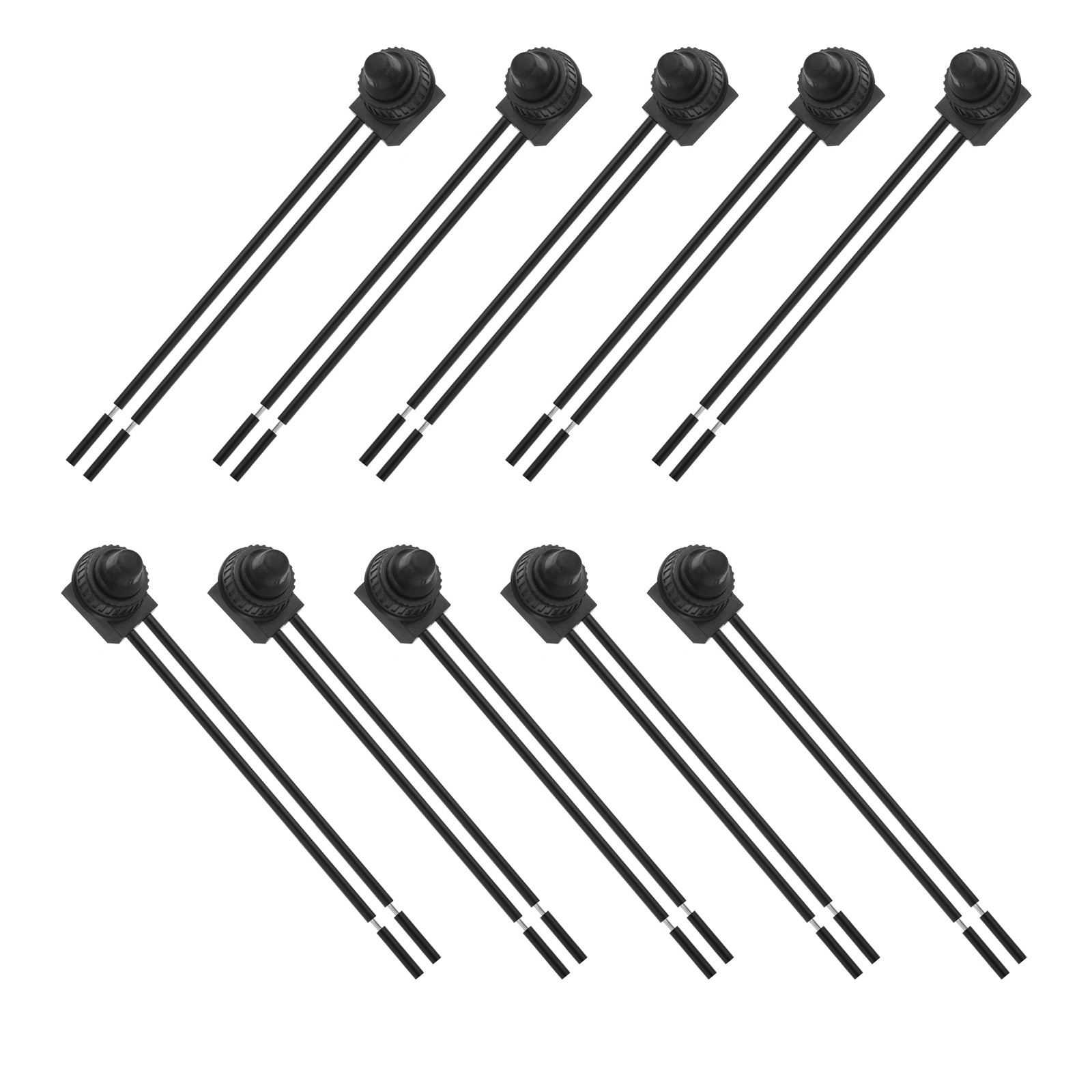 10 Pieces IP67 Waterproof Switch 4.5″ Cord for Push Button Motorcycle Accessory