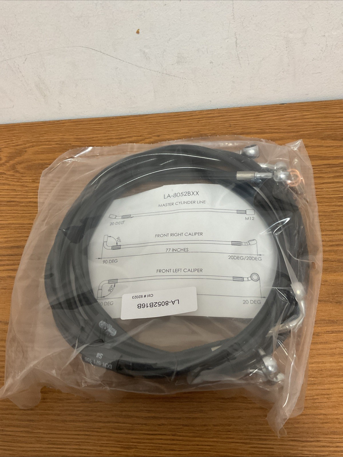 LA Choppers Black Vinyl Handlebar Cable and Brake Line Kit LA-8052KT2-16B