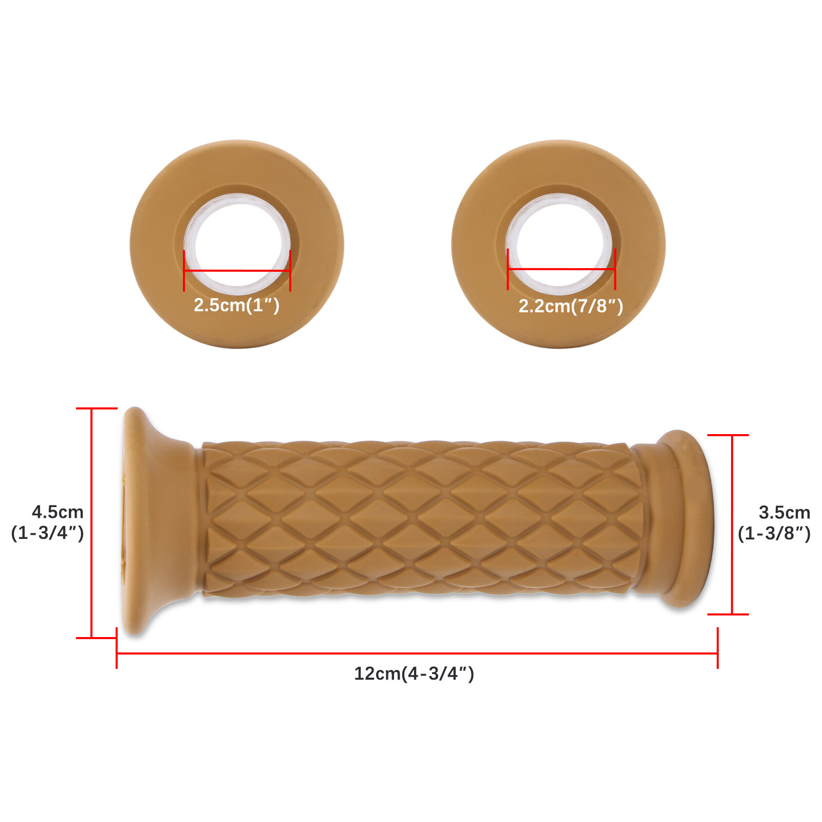 7/8″ 22mm+25mm Thruster Grip Hand Grips For Ducati Scrambler 400 800 1100 Custom