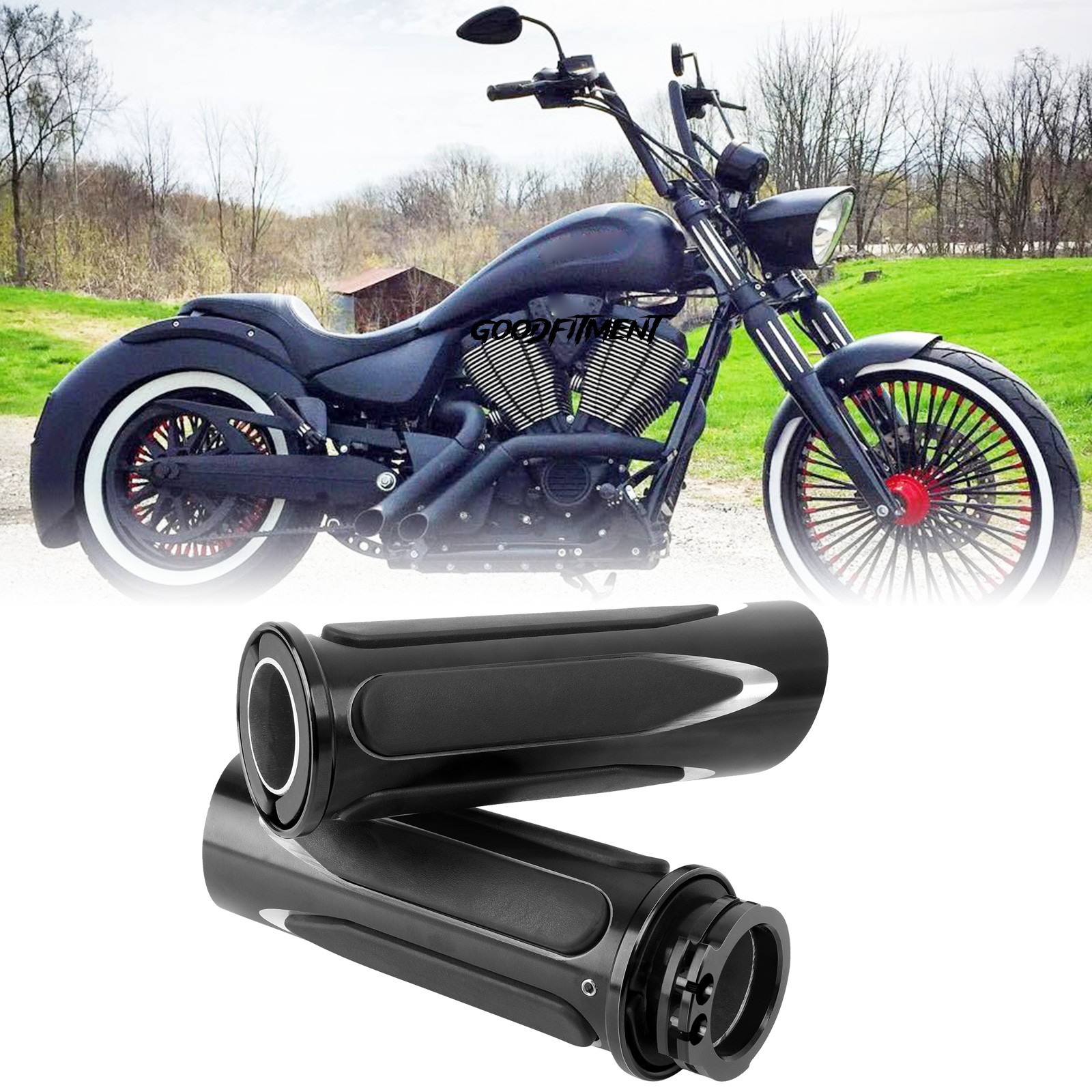 1″ Motorcycle Handle Bar Hand Grips For Victory High Ball Vegas 8 Ball Jackpot