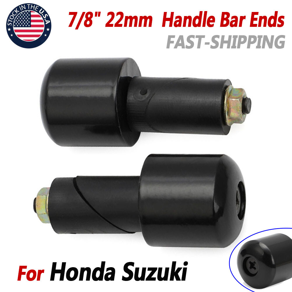 Solid Iron Handle Bar Ends Heavy Weight Vibration Reducing Grip Plugs 7/8″ 22mm