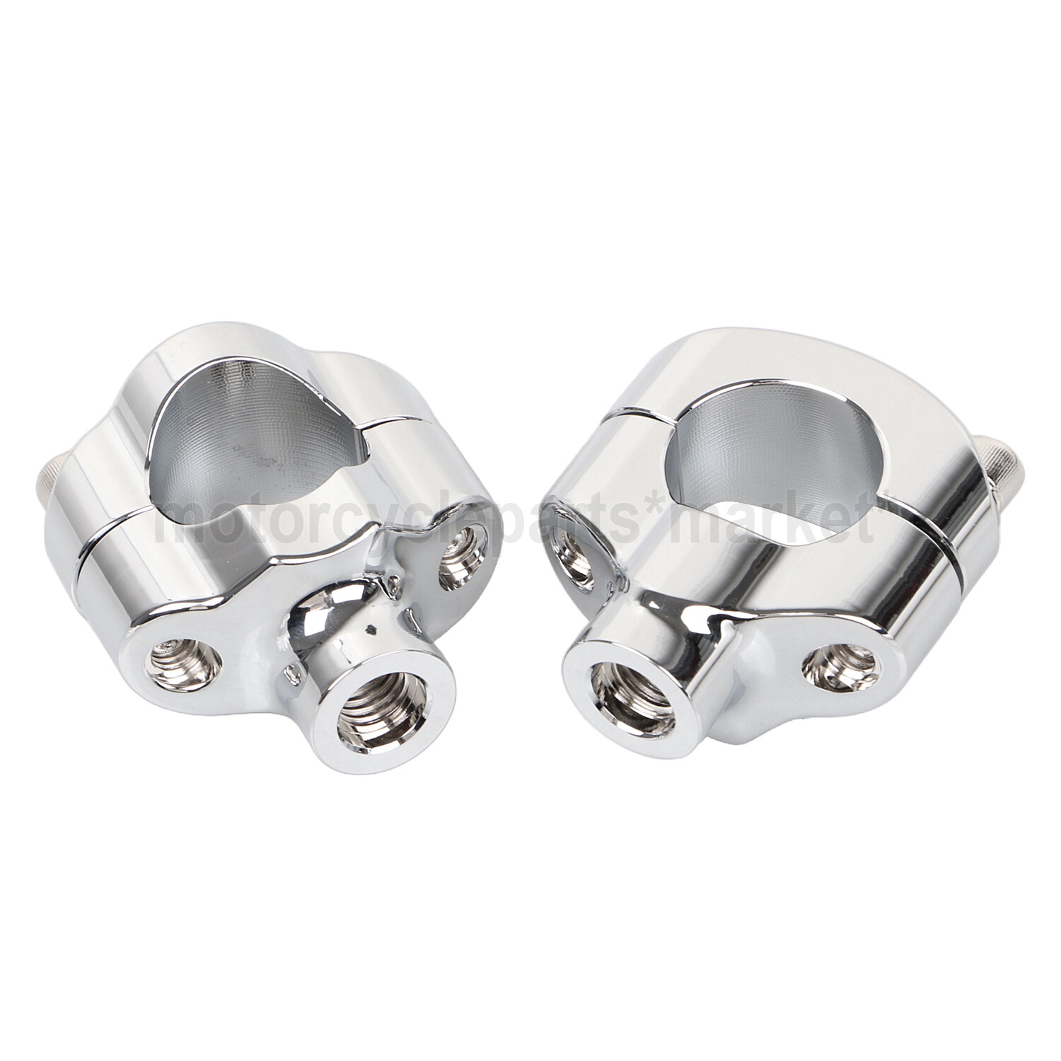 1 1/2″ Tall Handlebar Riser Clamp 1-1/4” Bar For Harley Softail Custom FXSTC 06