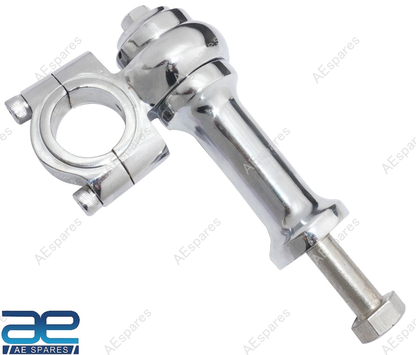 Universal Motorcycle Brass Chrome 1″ Handlebar Risers Clamp 3″ Rise Approx S2u