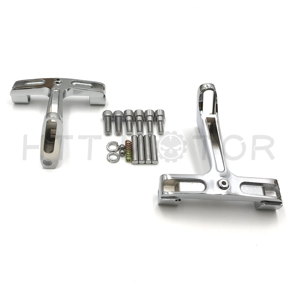 Chrome Passenger Footboard Floorboard Mounting Bracket For 1993-2019 Touring Tri