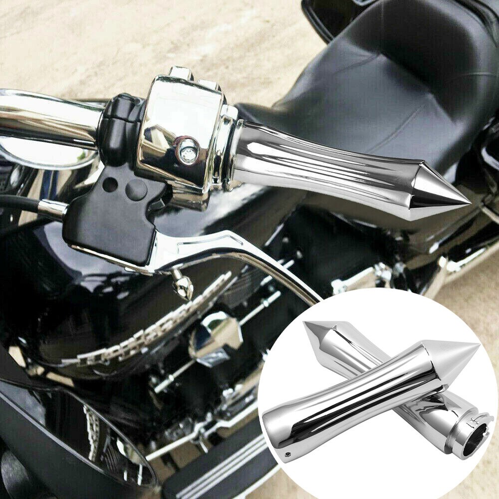 Chrome 25mm 1″ Billet Hand Grips Handlebar Motorcycle For Harley Chopper Bobber