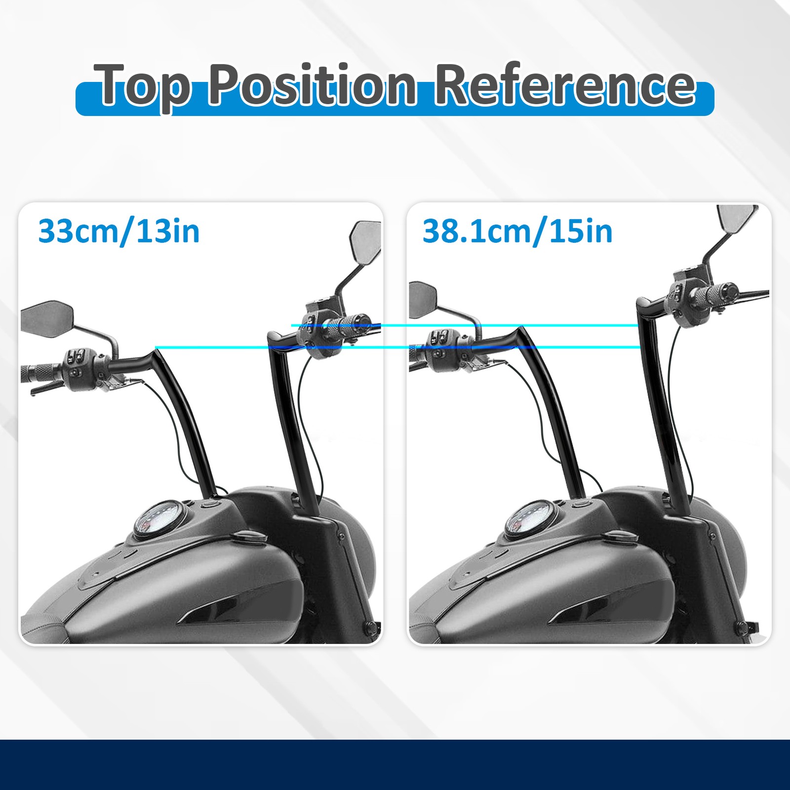 12″ Rise 1.25″ Clamp black APE Hanger Bar-Sharp Handlebar For Indian Springfield