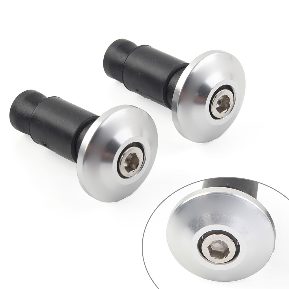 7/8” Handle Bar End Weights Handlebar Grips Cap Plugs Dirt Bike Silver Motor US