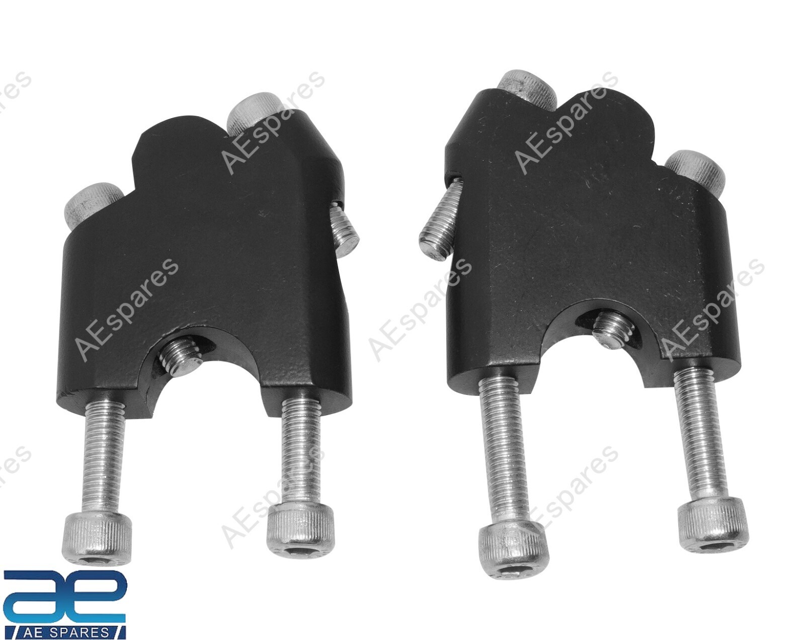Handle Bar Riser Angled Mount Clamp Set For Royal Enfield Interceptor 650 ECs