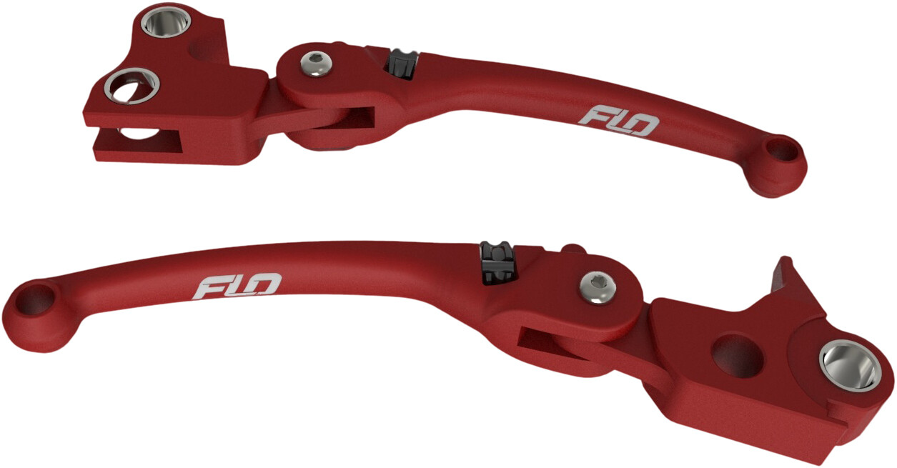Flo Motorsports Mx Style Lever Set Red `17-20 Flh/Flt Hd-809R