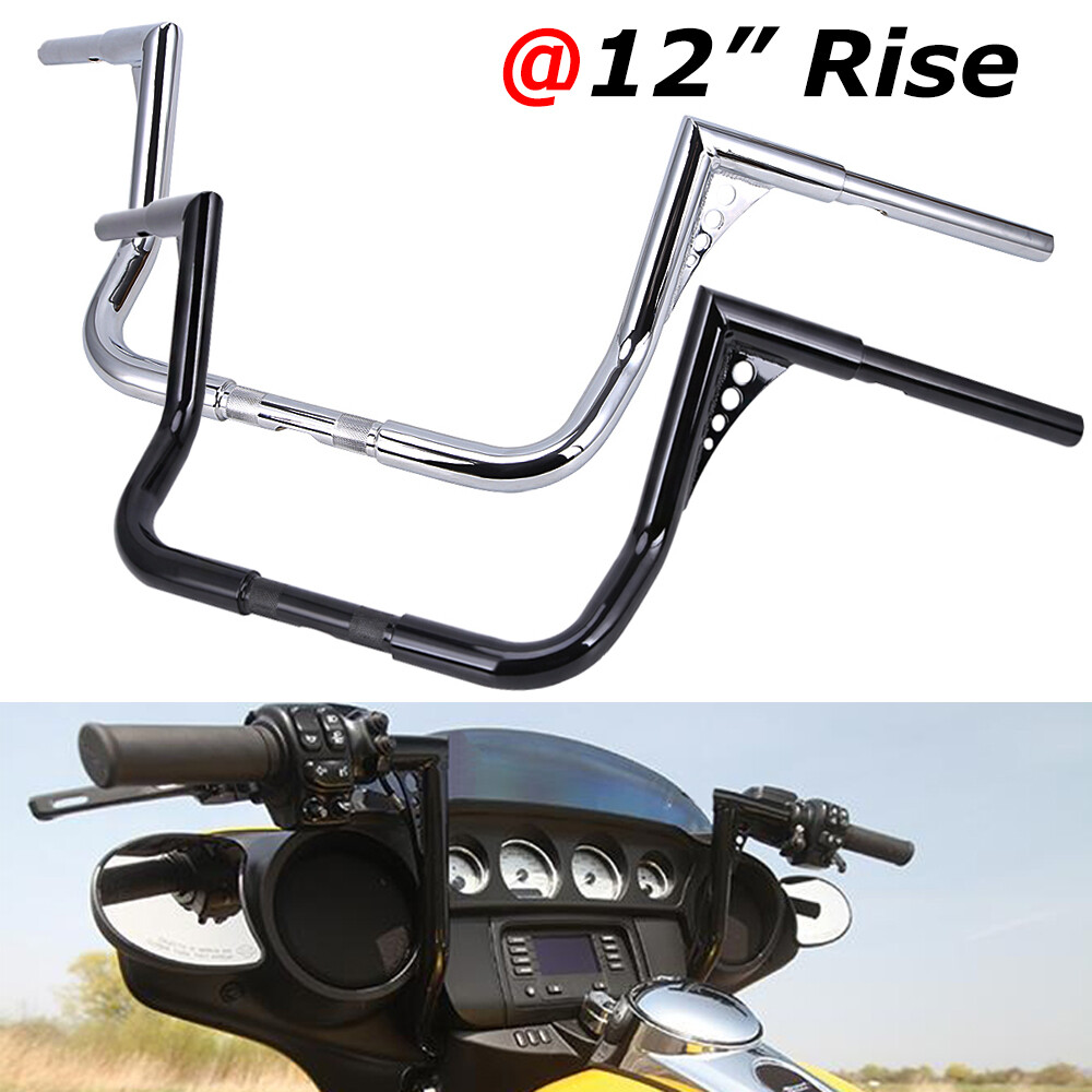 12″/14”/16”/18” Rise Ape Hanger Handlebar Fit For Harley FLHT Electra Glide
