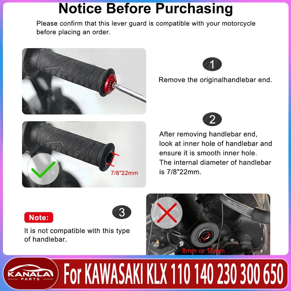 For KAWASAKI KLX 110 140 230 300 650 Brake Clutch Levers Protector Guard Parts