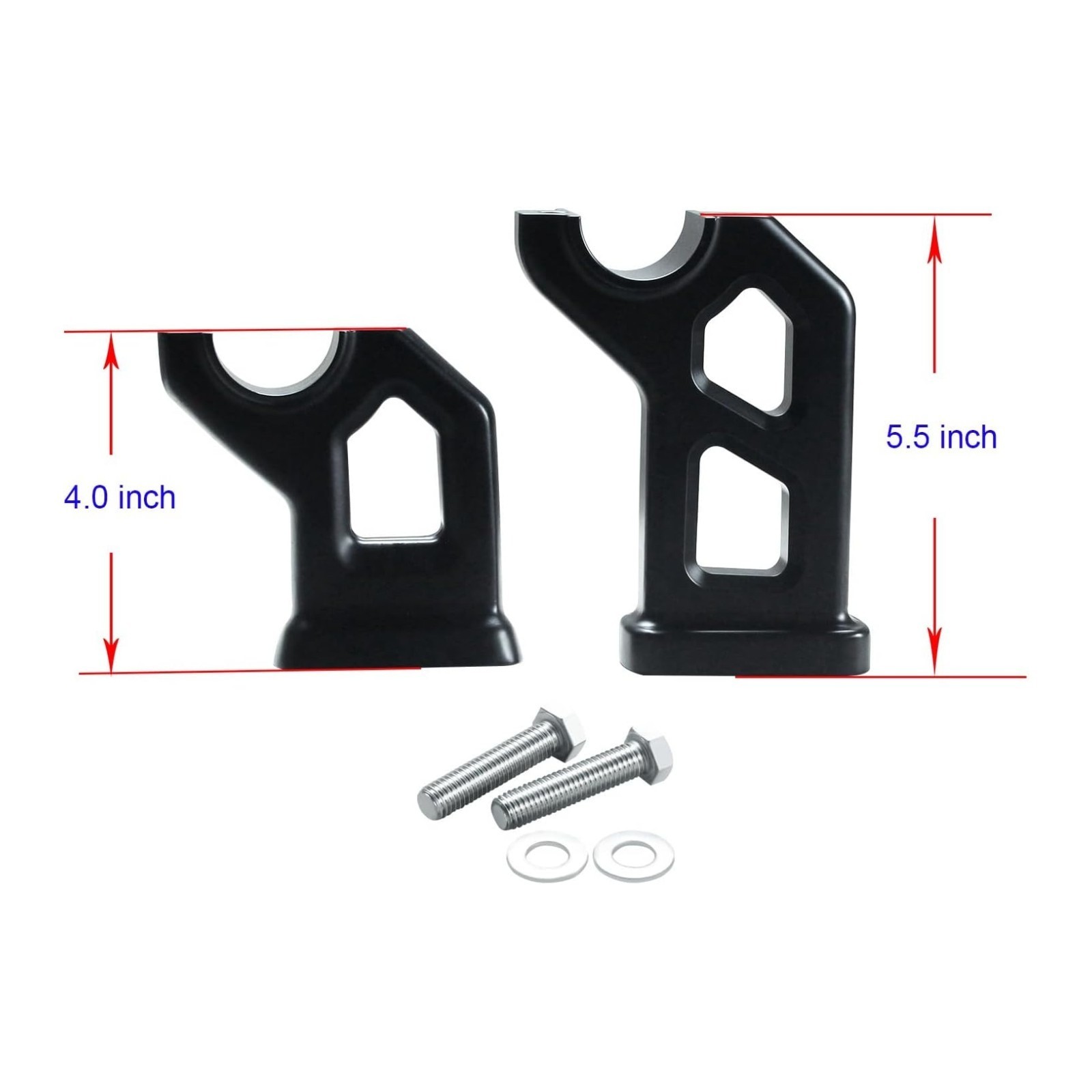 5.0 inch Tall Matte 1.5″ Handlebar Risers For Harley Davidson 2018-2024 Black