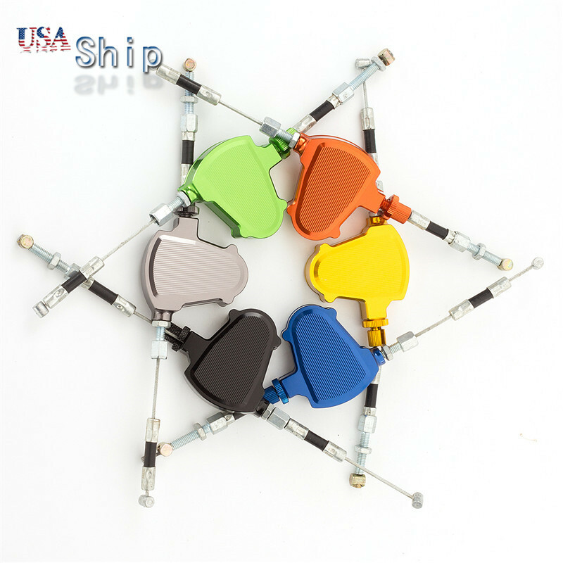 Motorcycle Black Stunt Clutch Pull Cable Lever Replacement Easy System Universal