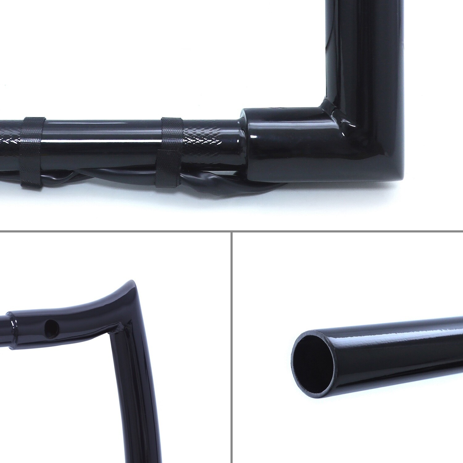 Black 16″ Prewired Handlebar 1.25″ 25mm For 2016-2023 Road Glide
