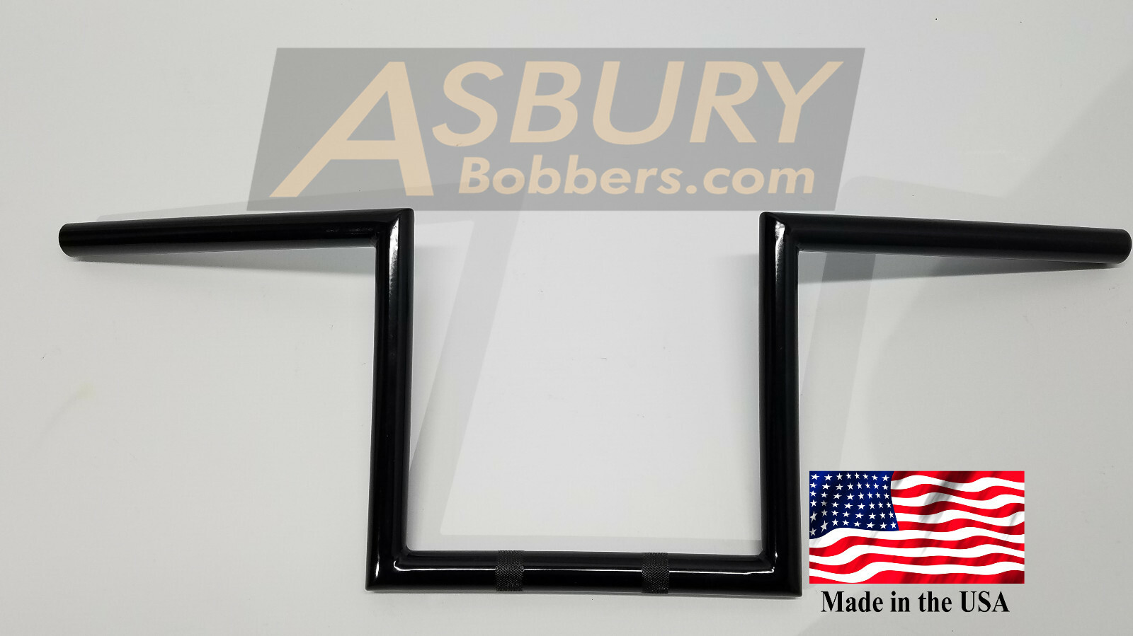 7/8″ (22mm) Z Bars Wide Lane Spliters 8″ rise Gloss Black Handlebars