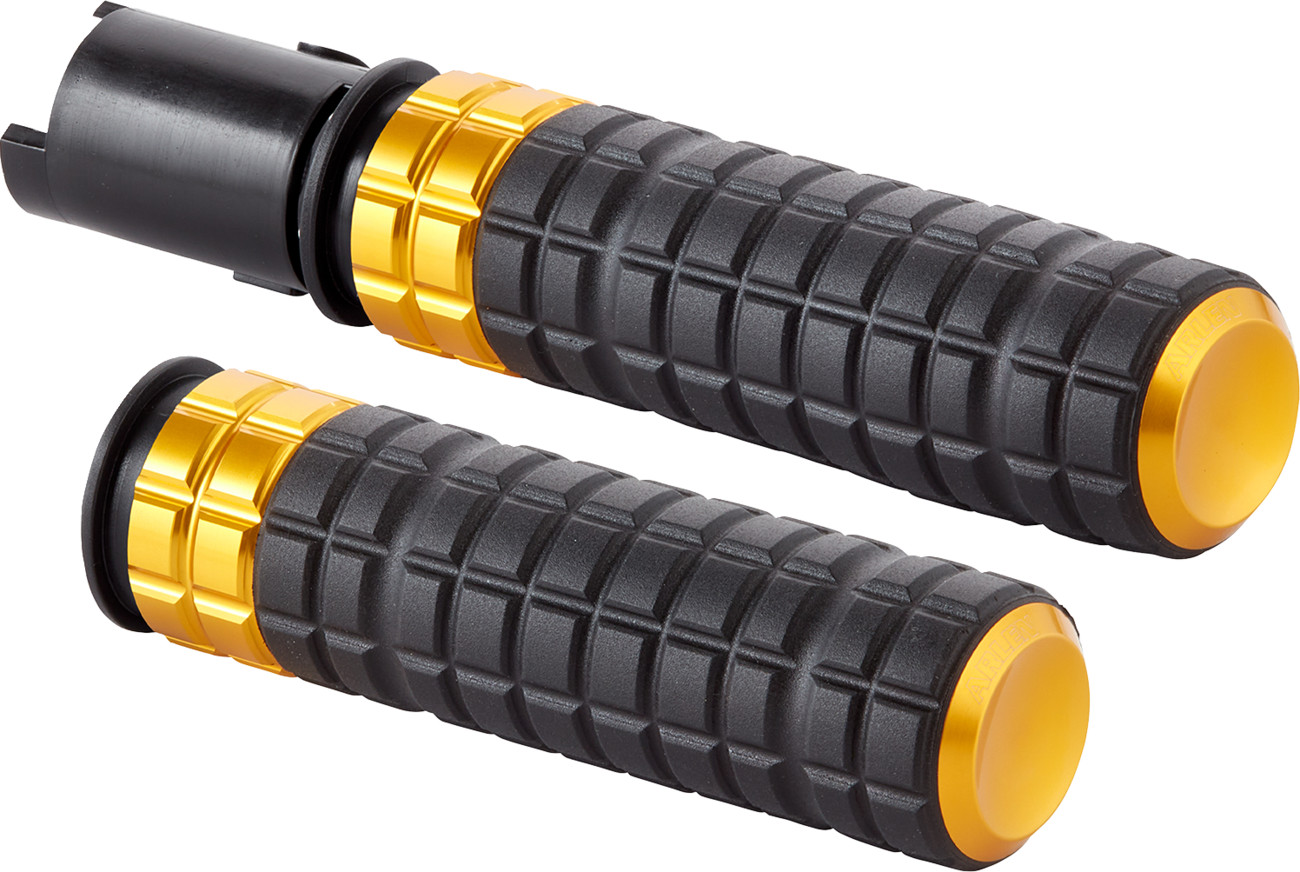 Arlen Ness Speedliner Gold TBW Handlebar Hand Grips 2008-2024 Harley Touring