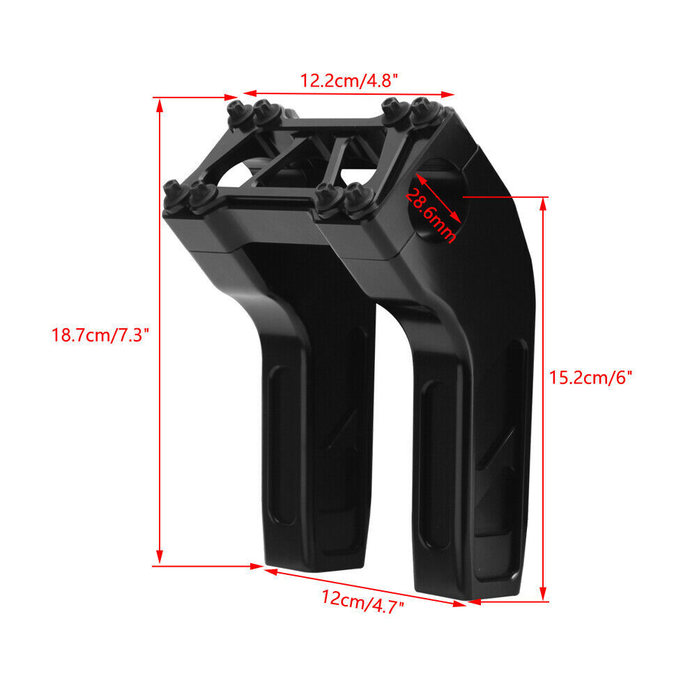 1-1/8″ Handlebar Riser For Harley Dyna Softail Street Bob Low Rider S/ST Fat Bob