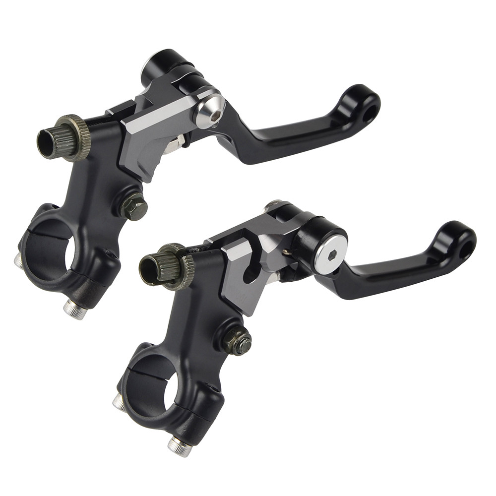 7/8” Short Clutch Brake Lever Set with Perch Fits Drum Brakes Model Dirt Bikes