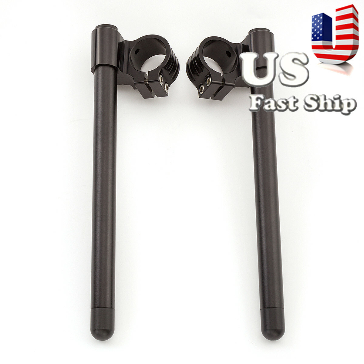 CNC Clip-Ons Handlebar Clipons Handle Bar Hnadle Bars Riser 1in 54mm Fork Black