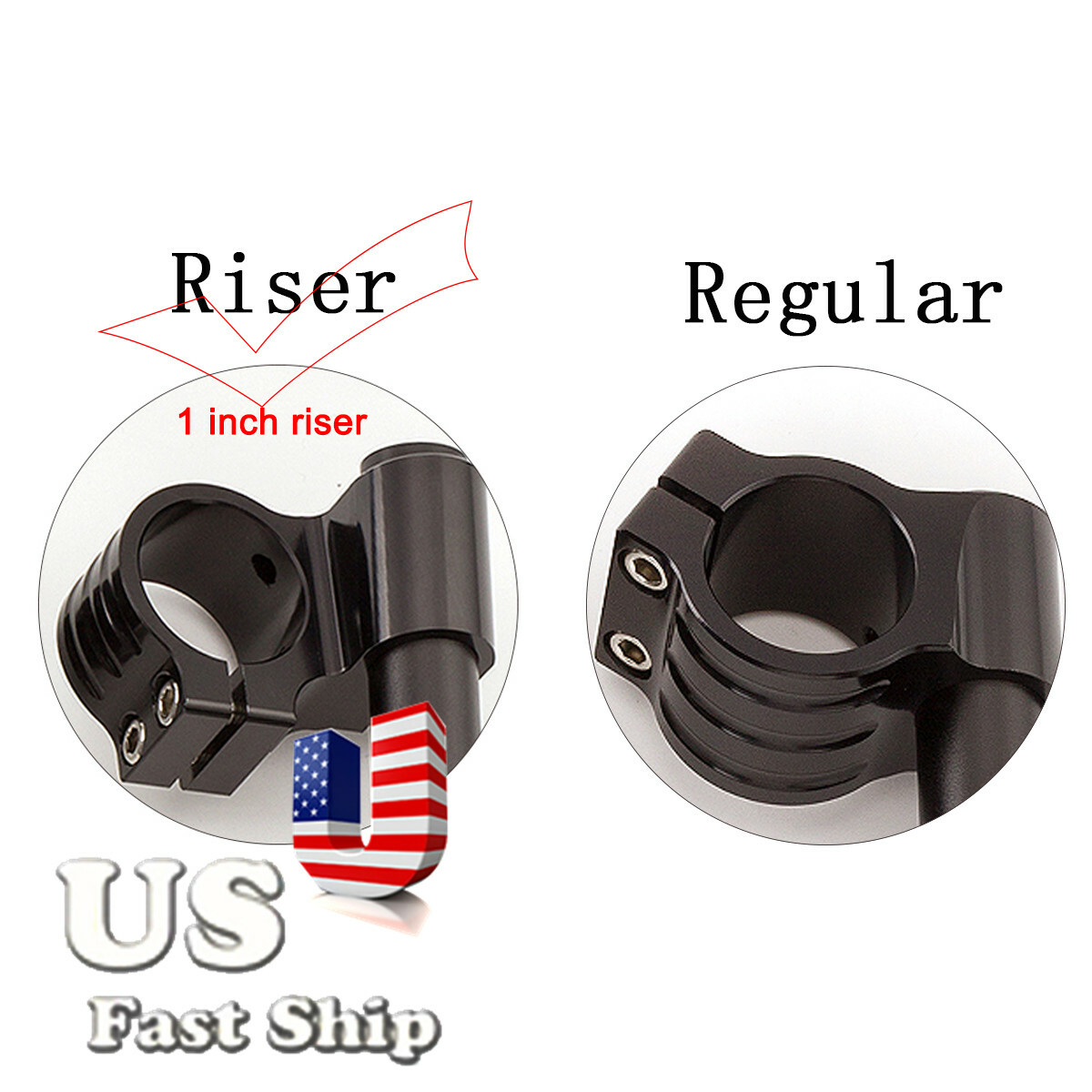 CNC 54mm Raise 1in Clip On Fork Clamp Replacement Universal For Raing Streetbike