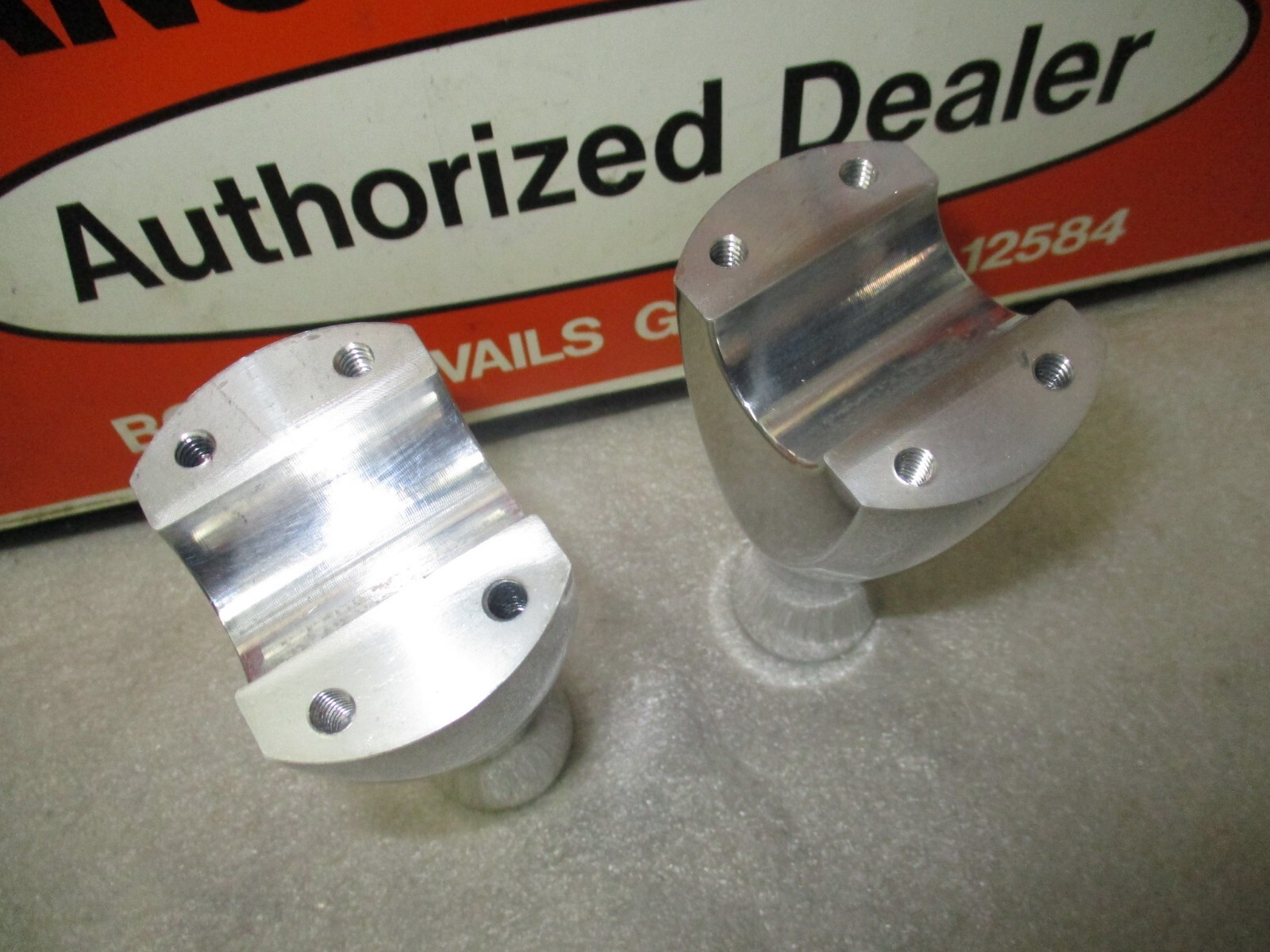 CHUNKY POLISHED 6″ HANDLEBAR RISERS FOR 1 INCH HARLEY DAVIDSON NO CAPS INCL.