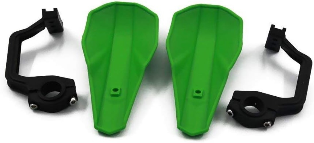 Ergonomic Motorcycle Handguards – Green Powder-Coated Protection for Dirt Bikes