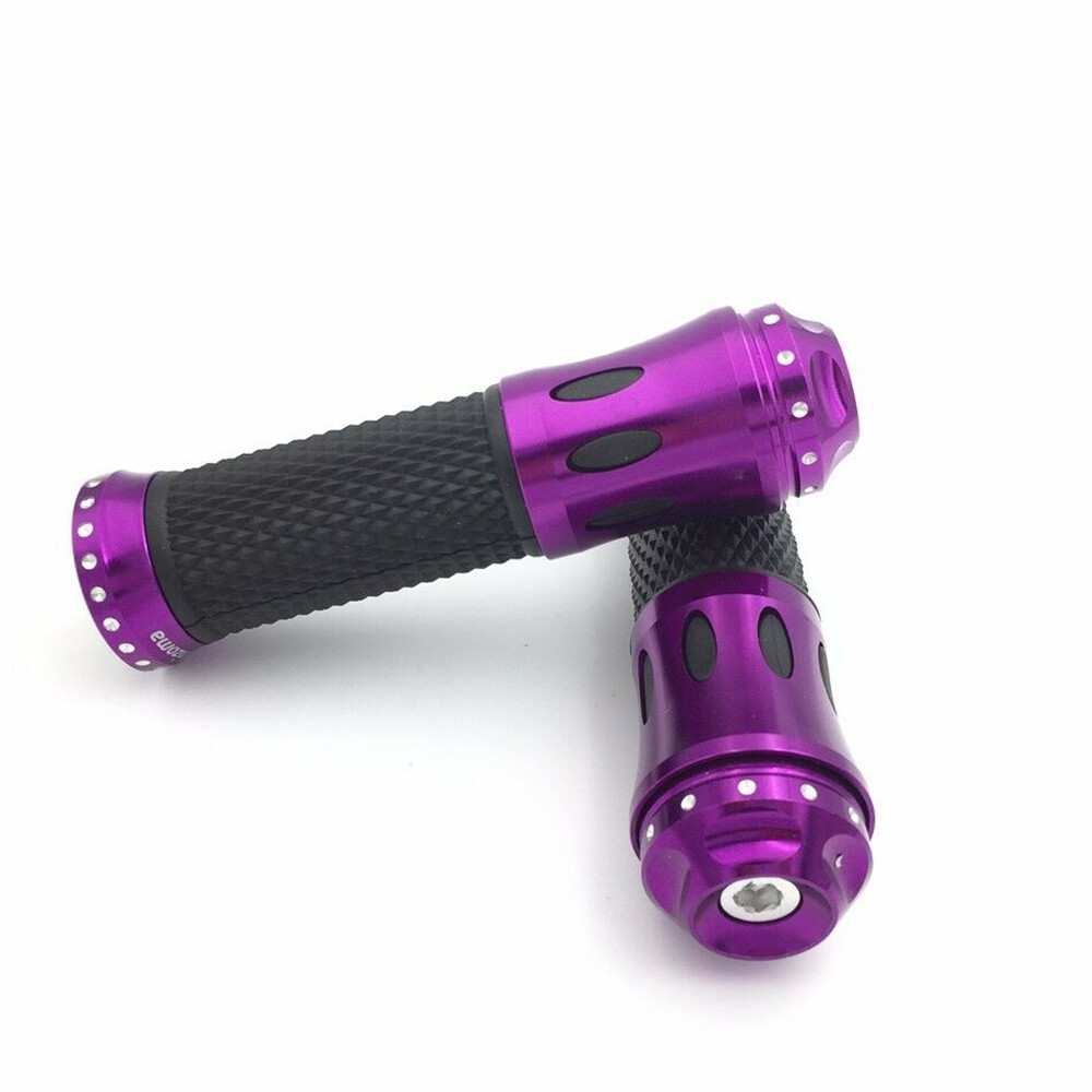 7/8″ Purple None-Slip Rubber Handbar Grips For Yamaha XJR1300 V-max MT-01 XT125