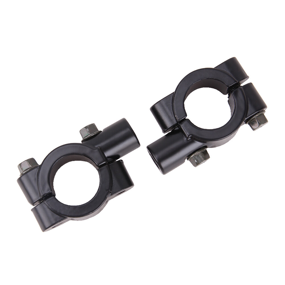 2PCS 7/8″ 10mm Dual Sport Motorcycle Handlebar Mirror Mount Holder Clamp Adaptor