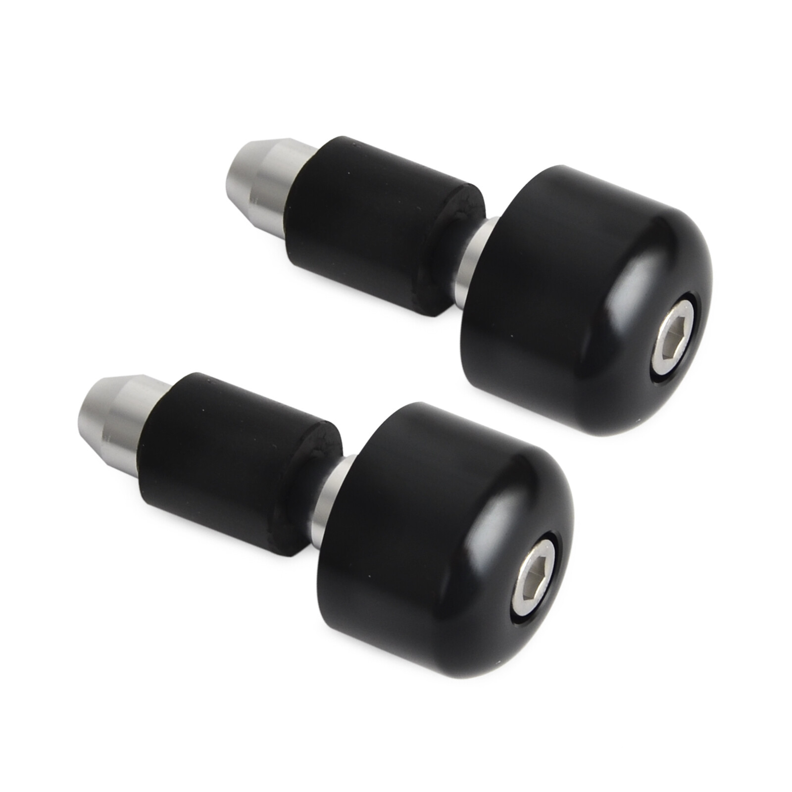 Motorcycle CNC 7/8″ Handlebar Cap Bar Ends w/ Rubber Adapters For Suzuki Street