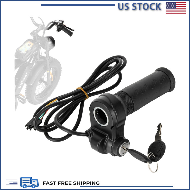 Full Twist Throttle 2 Keys Electric Bike Scooter, Universal 22mm