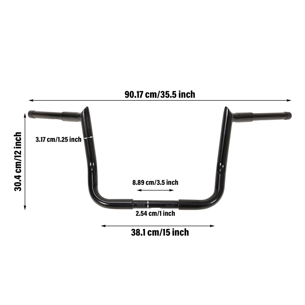 12 inch Rise Meathook Ape Bar Handlebar For Harley Touring Street Glide 1986-UP