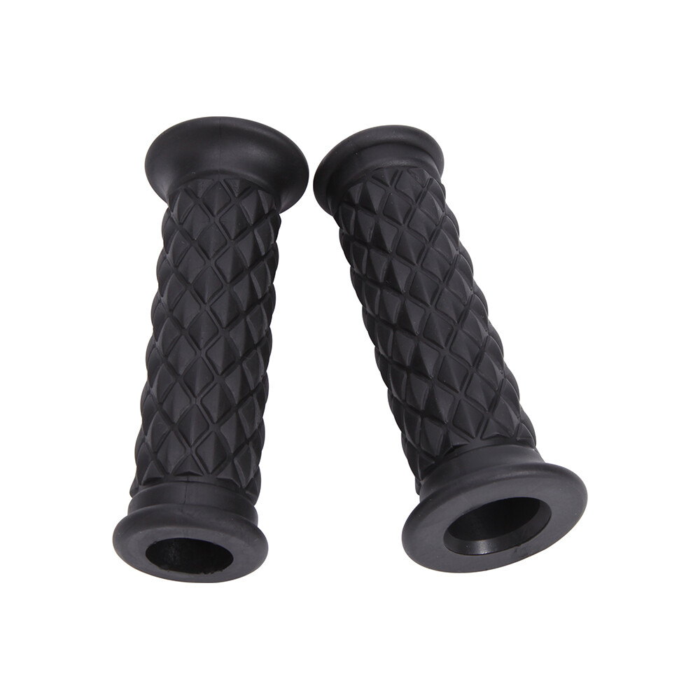 Black Motorcycle Hand Grips Rubber Gel 7/8″ Handle Bar For Yamaha Honda Suzuki