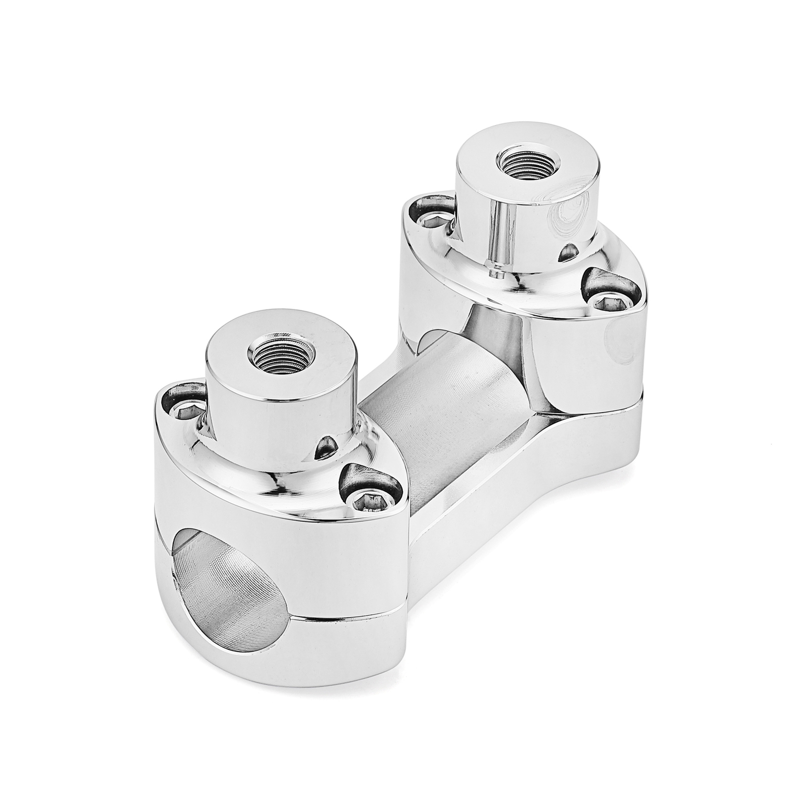 1.25” Clamp CNC billet 6061 Chrome 2” Handlebar Risers For Harley Dyna Softail