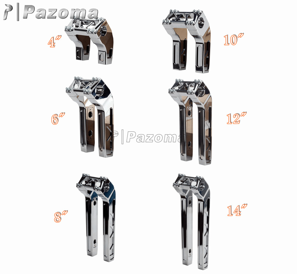 For Harley Dyna Softail 4″ 6″ 8″ 10″ 12″ Aluminum Handlebar Bar Riser Pullback