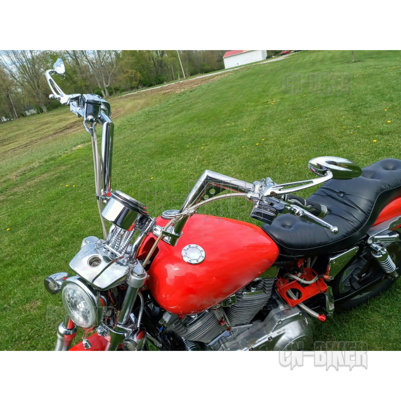 10″-18″ Ape Hanger Bar Handlebar For Harley XL Dyna Softail Road Glide Road King