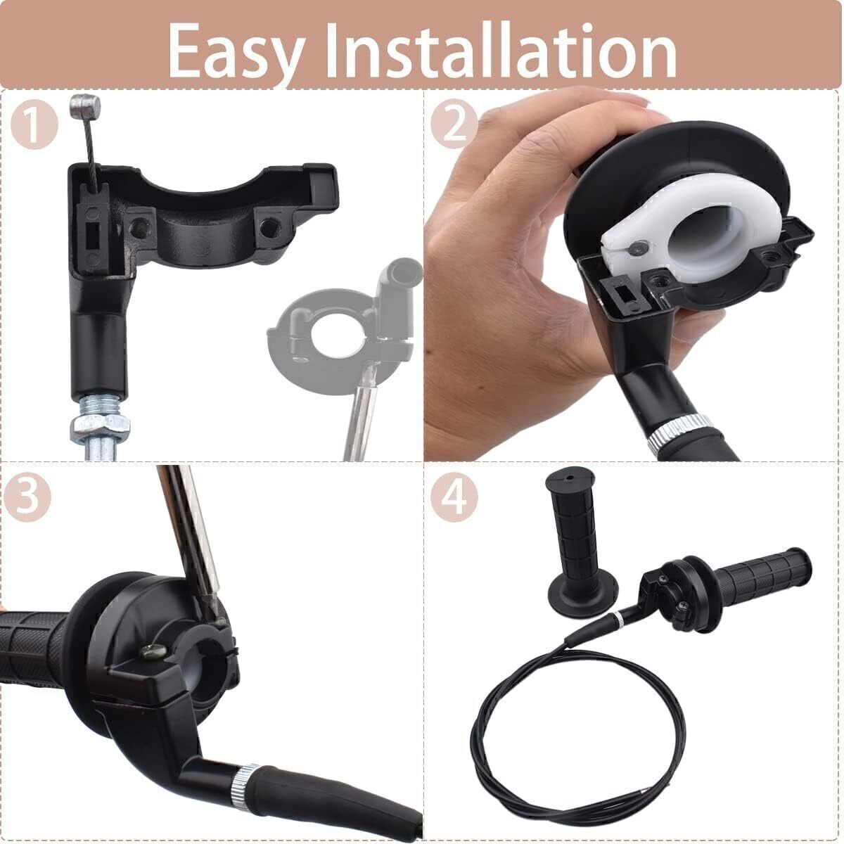 7/8″ Twist Throttle Grips Cable Set Coleman Powersports CT100U Mini NEW