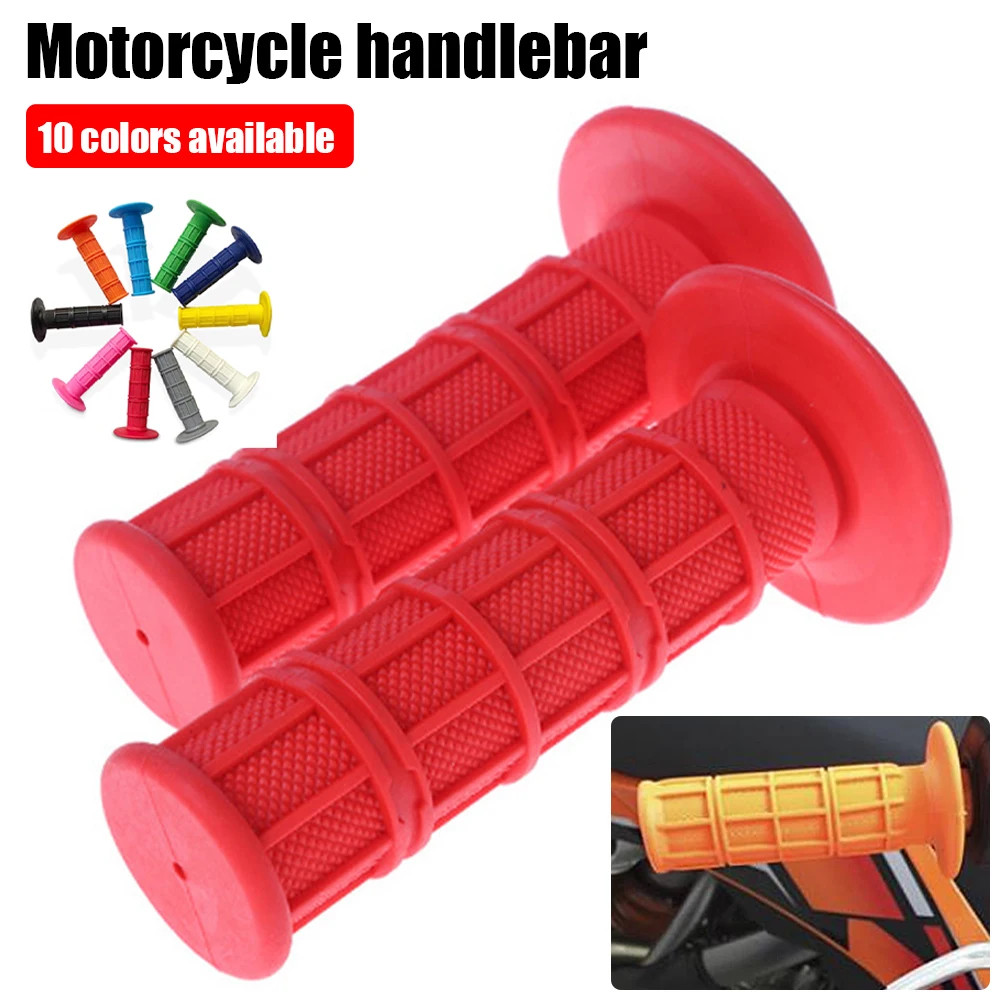 Soft Rubber Moto Handlebar Universal 22/24MM Scooter Grips Bar Motorbike Handle