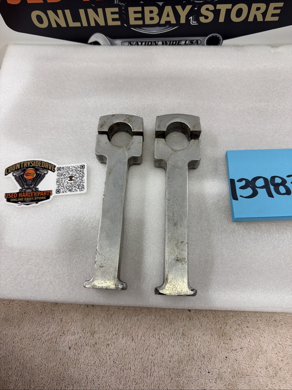 Harley Vintage 1” Riser Handlebar Chopper 6” Tall Shovelhead Girder Springer Pan