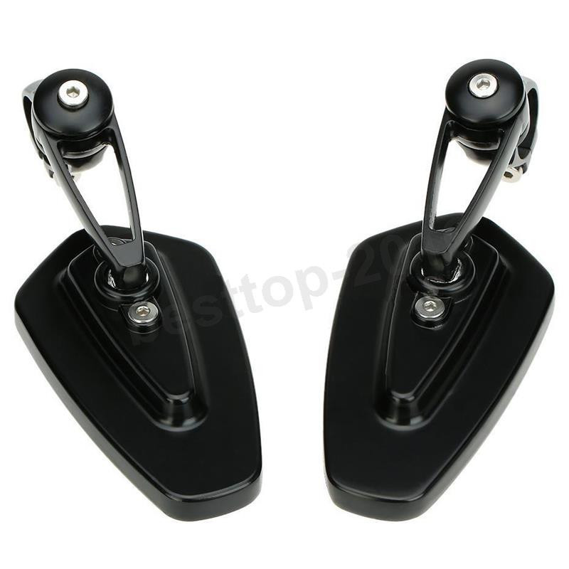 Motorcycle 7/8″ (22mm)Black Rear View Mirrors for Dual Sport KLR650 Yamaha TW200