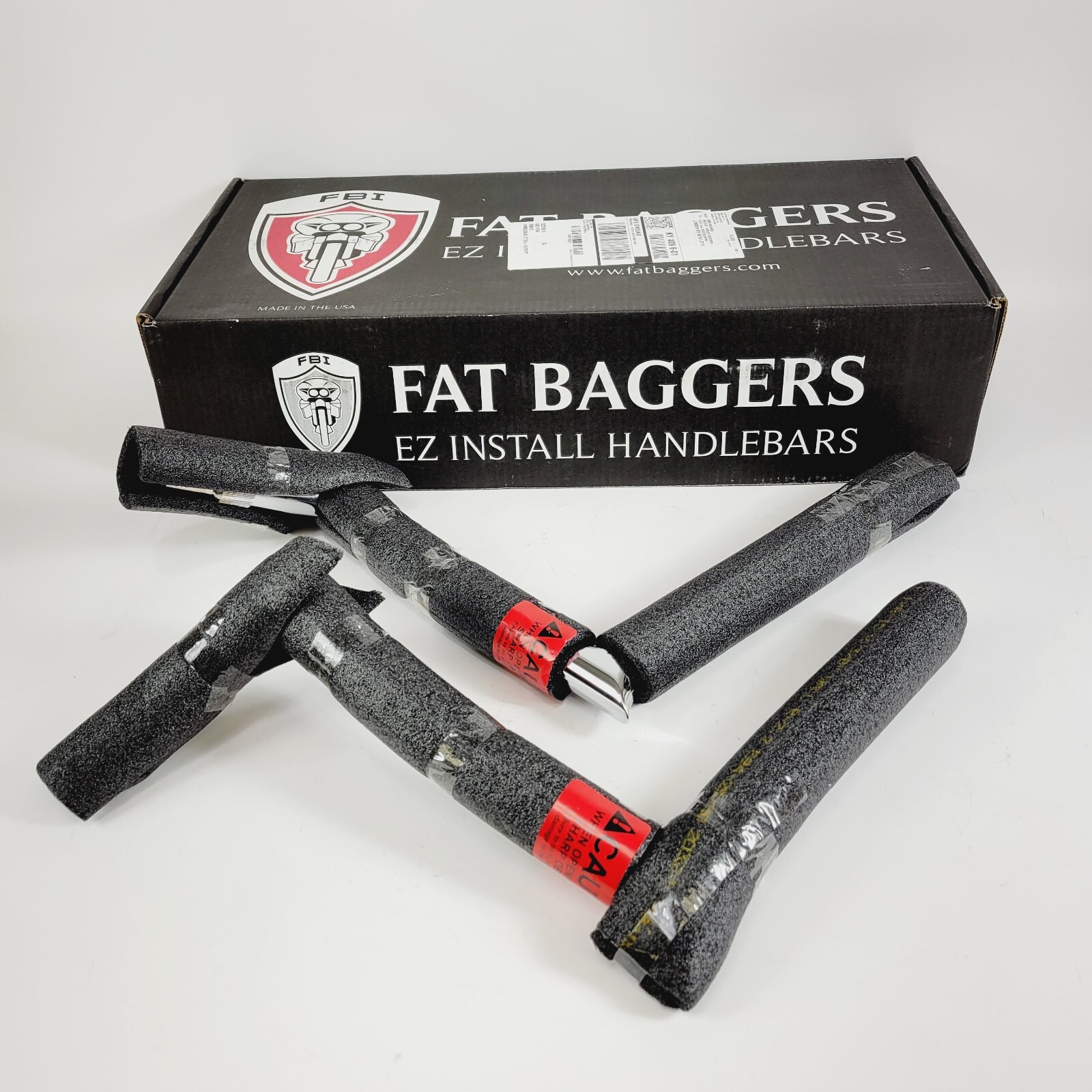 Fat Baggers 906012 1.25″ EZ Install Pointed 15+ Road Glide Chrome 12″ Handlebar