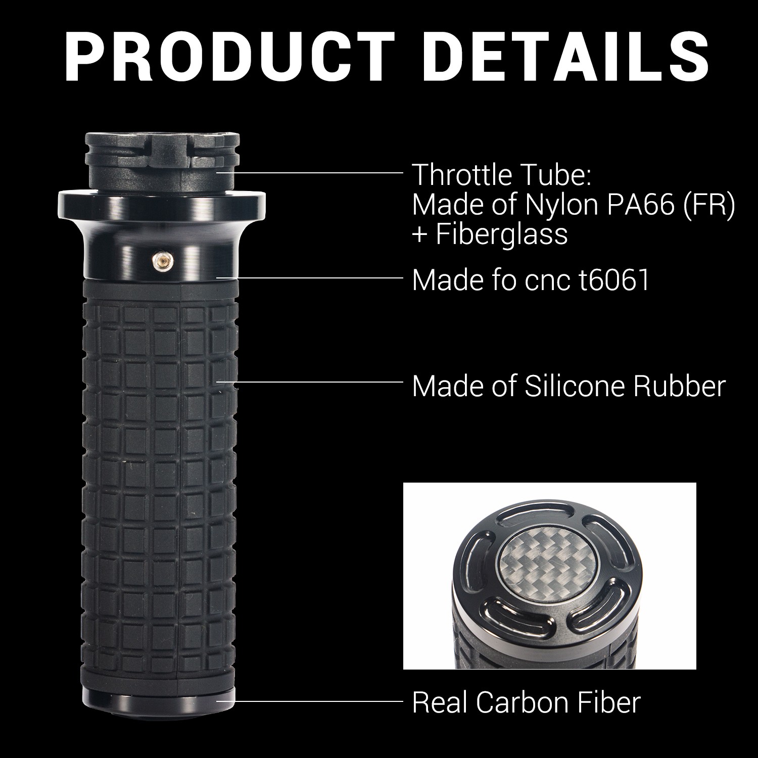 CNC Hand Grips Aluminum Rubber for Harley Davids Dyna Super Glide,Softail FatBoy