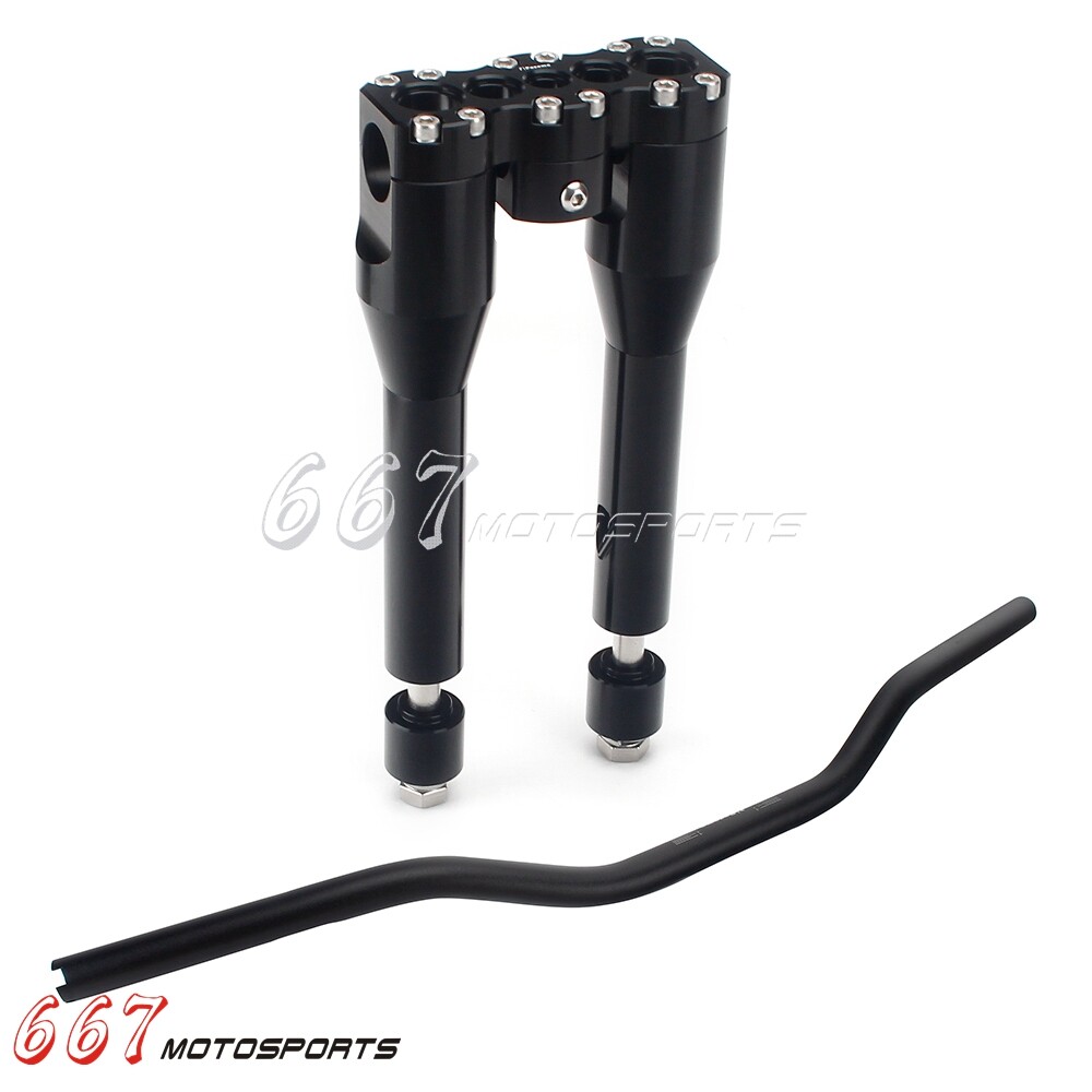 Club Style 1″ Handlebar + 8″ Tall Riser Kit For Harley Sportster Dyna Softail