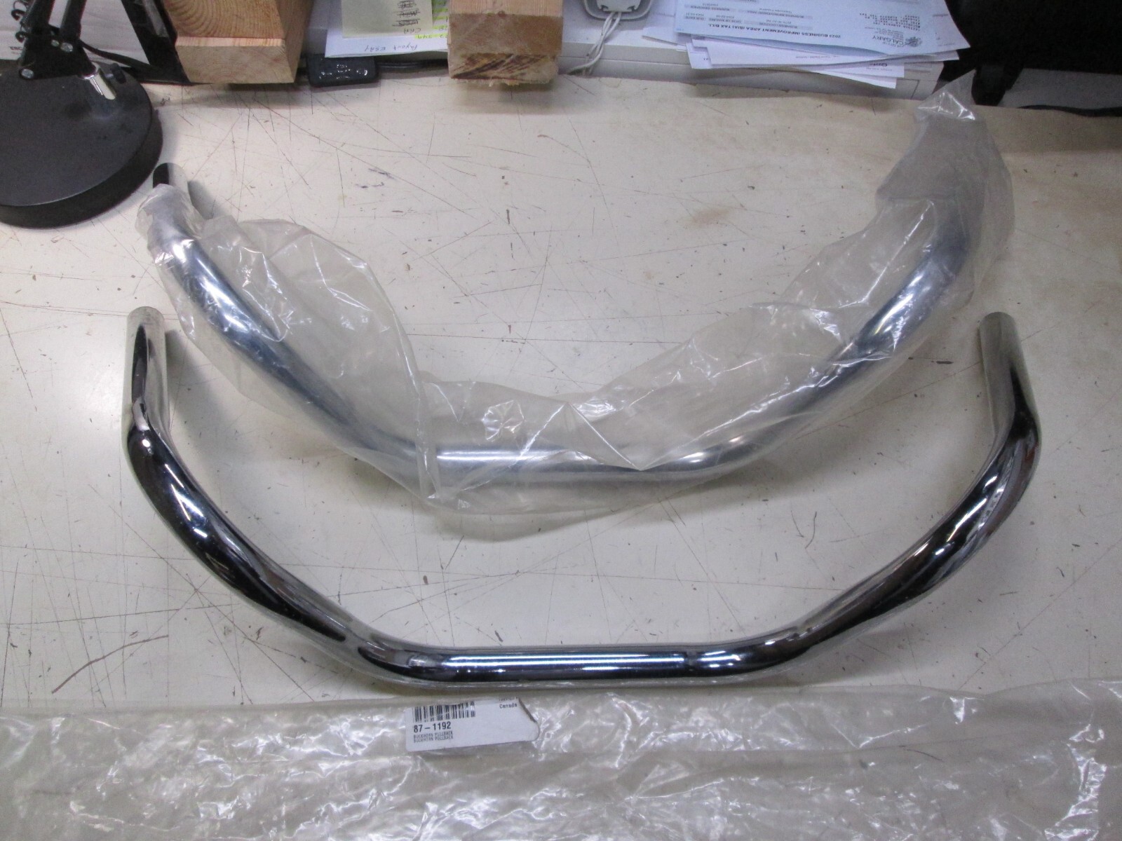 ROADKROME LOT OF TWO ( YOU GET 2) BUCKHORN PULLBACK HANDLEBARS – 1 INCH CHROME