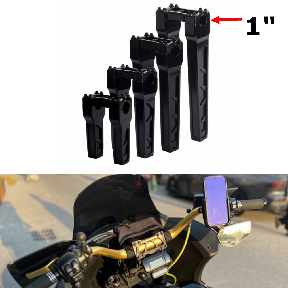 1″ Club Style Handlebar Riser Kit for Harley Dyna Super Glide Street Bob Softail