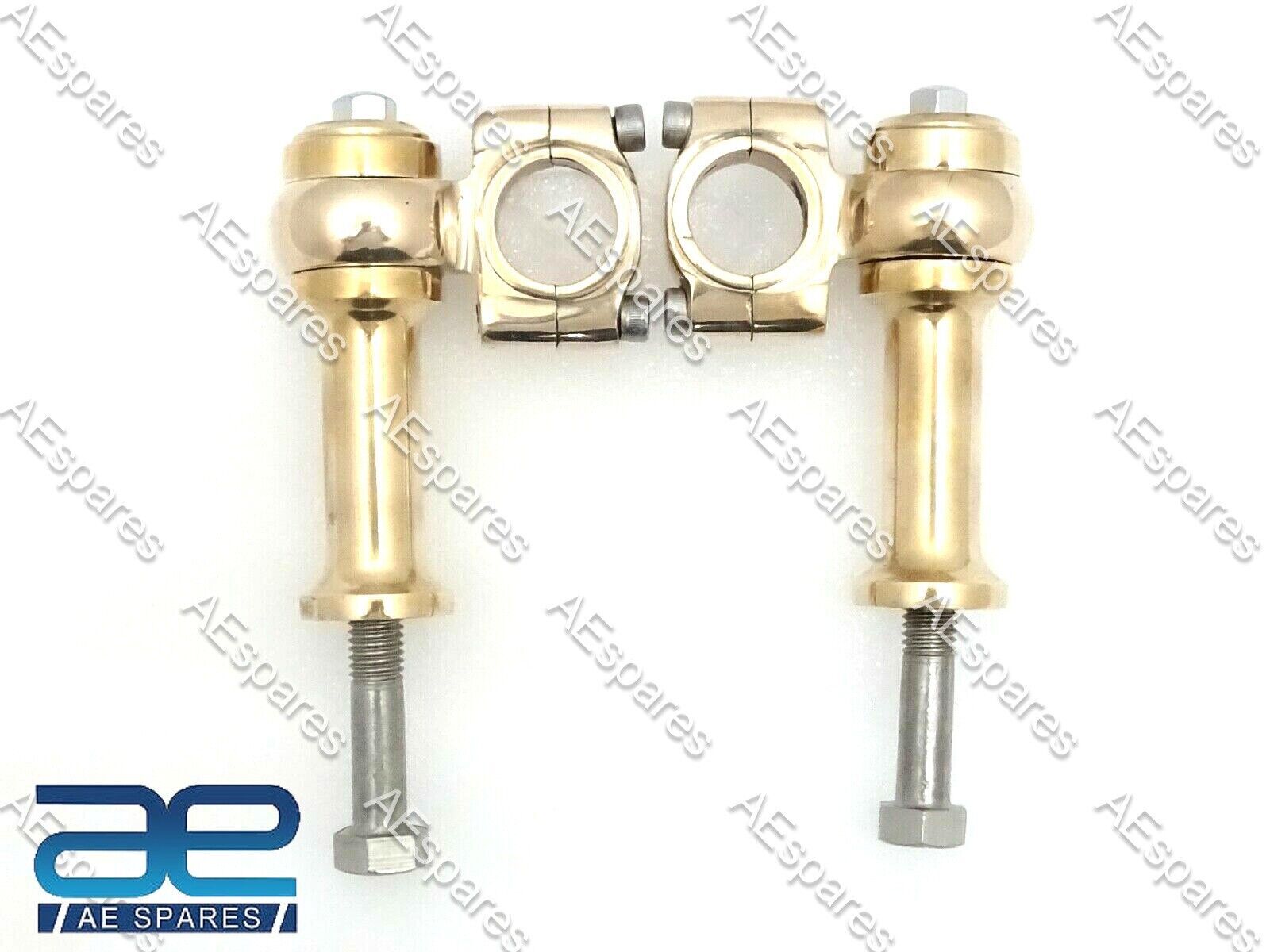 Universal Motorcycle Brass 1″ Handlebar Risers Clamp 3″ Rise Approx S2u