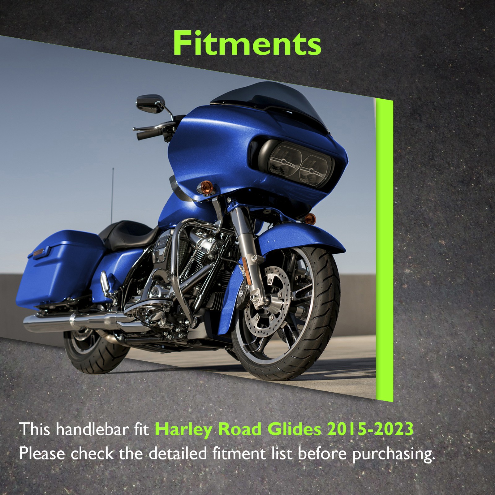 MOFUN 12″ Chrome Steel Bagger Pre-wired Handlebar For Harley Touring Road Glide