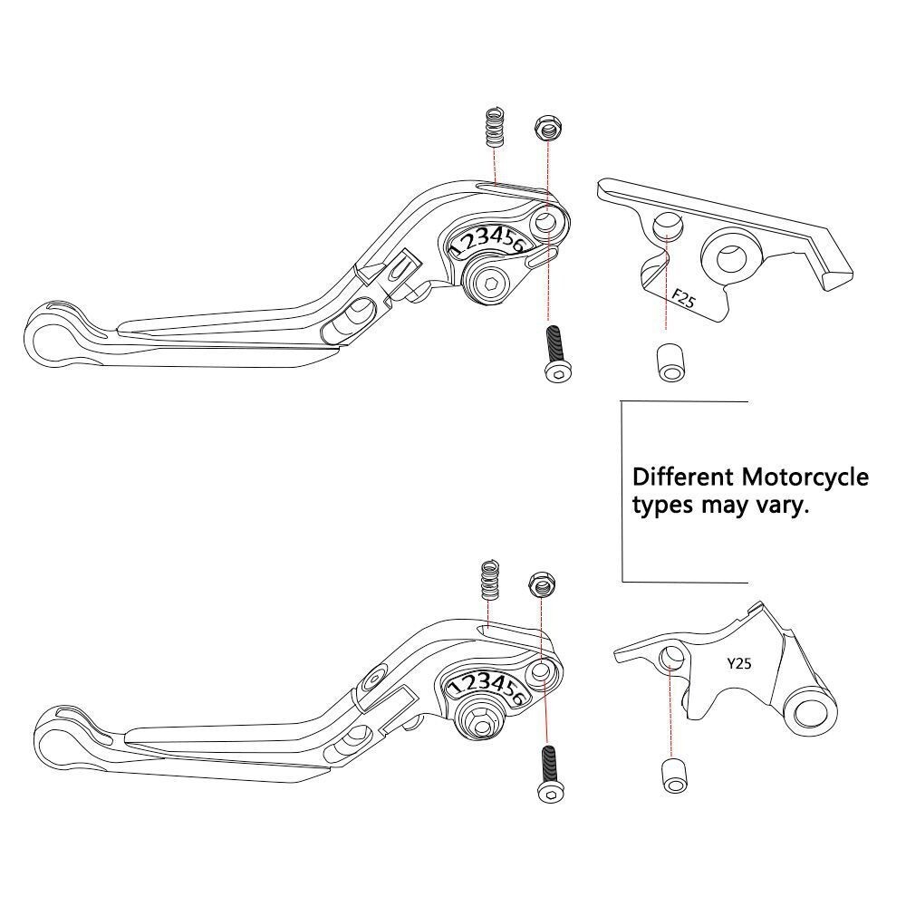 For Honda CBR900RR 1993-1999 foldable extendable front hand brake clutch lever ,